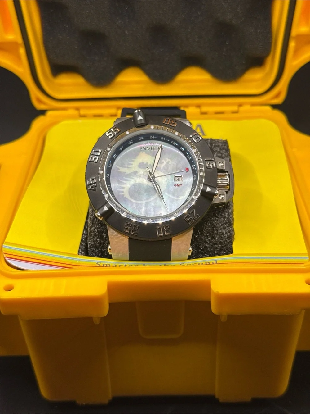 New Invicta Men's 0876 Subaqua Noma III MOP Dial GMT SWISS MADE New Battery